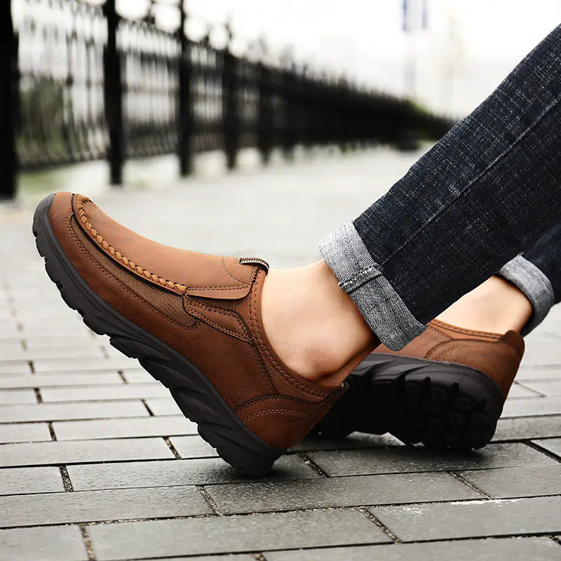 Men's Business Casual Outdoor Loafers with Thick Sole