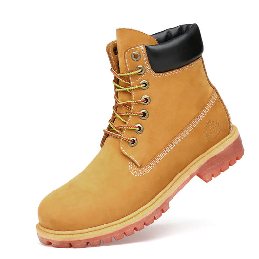 Men's High Top Matte Leather Martin Boots for Outdoors
