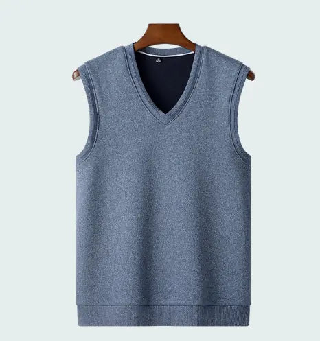 Men's Sleeveless Casual Knitted Sweater Pullover Vest