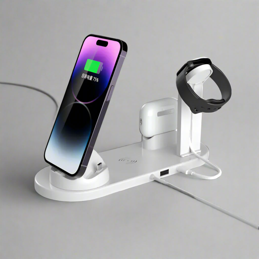 15W 4-in-1 Wireless Charger for Phones, Earbuds, Watches